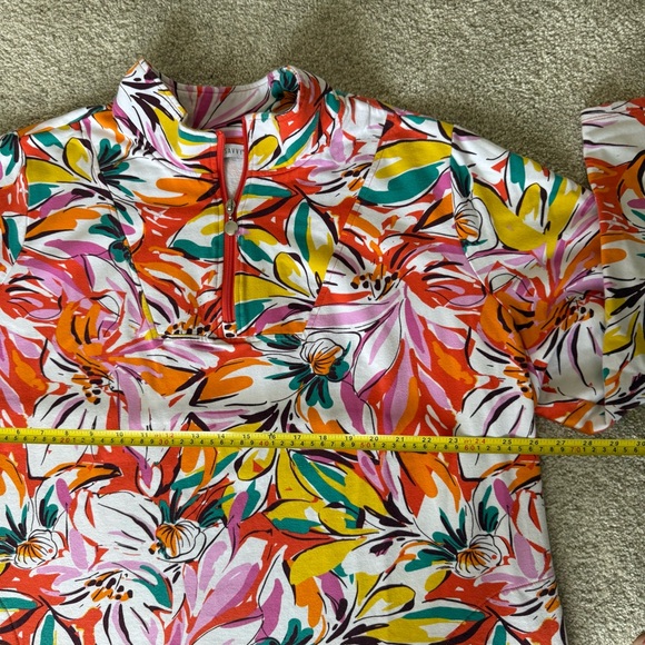 Sport Savvy Printed French Terry Quarter Zip Pullover - Picture 6 of 12